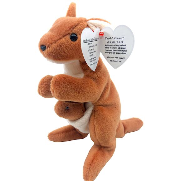 Ty Beanie Baby 1996 - Pouch the Kangaroo 4161 - Picture 2 of 3